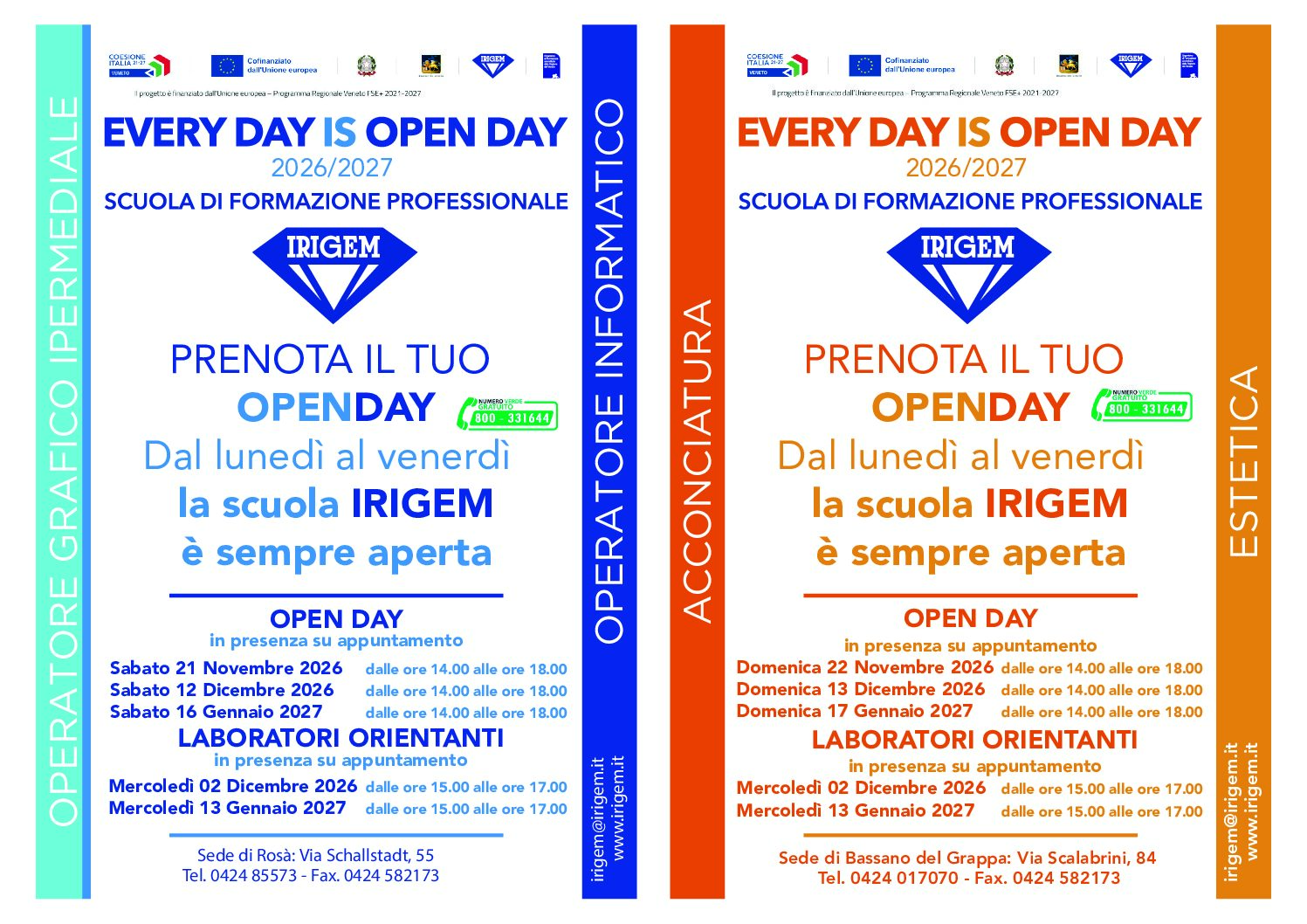 PRENOTA IL TUO OPENDAY