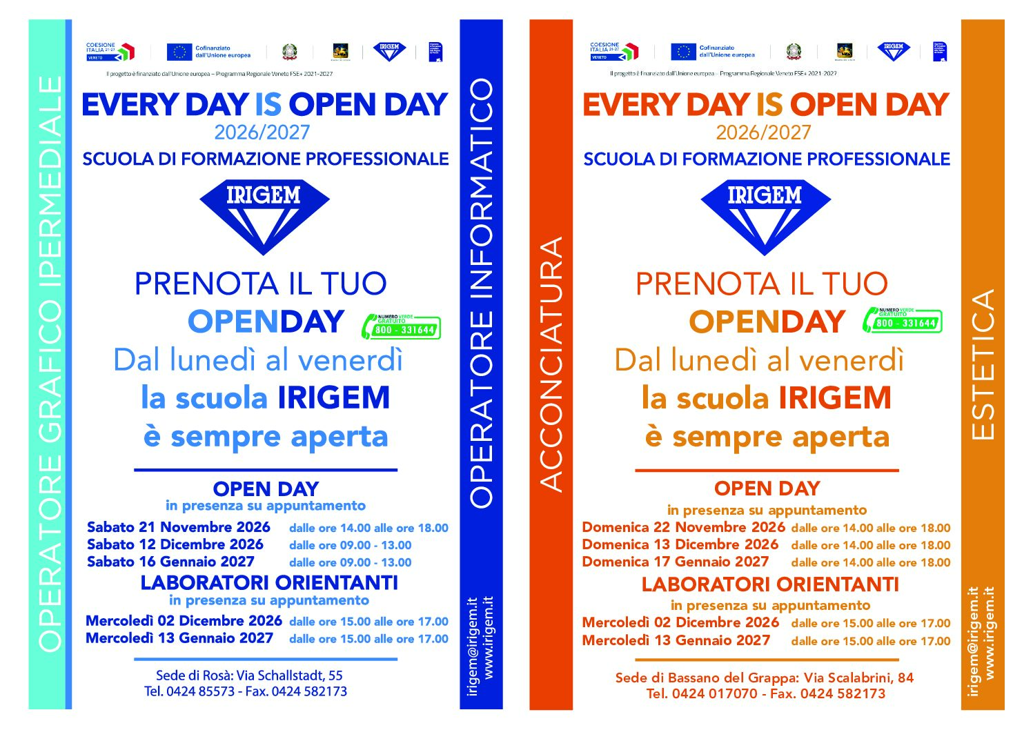 PRENOTA IL TUO OPENDAY
